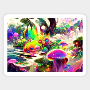 Color Globs | Rainbow Cliff Sticker